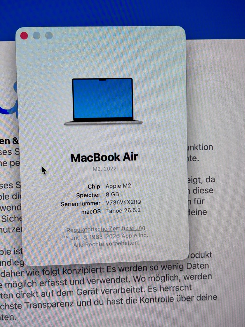 Apple Notebooks: Apple Macbook Air M2 2022 – Gebraucht aus Uster von juliandrums 5