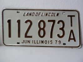 USA Nummernschild Autonummer License Plate ILLINOIS 112873TA