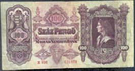 Alte 100 Pengö Banknote von 1930 aus Ungarn