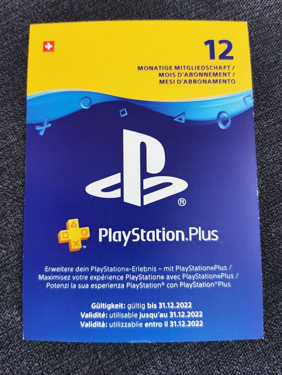 Playstation Plus 12 Monate Kaufen auf Ricardo