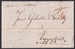 Vorphilabrief 1836: Stabsstempel OBERTOGGENBURG