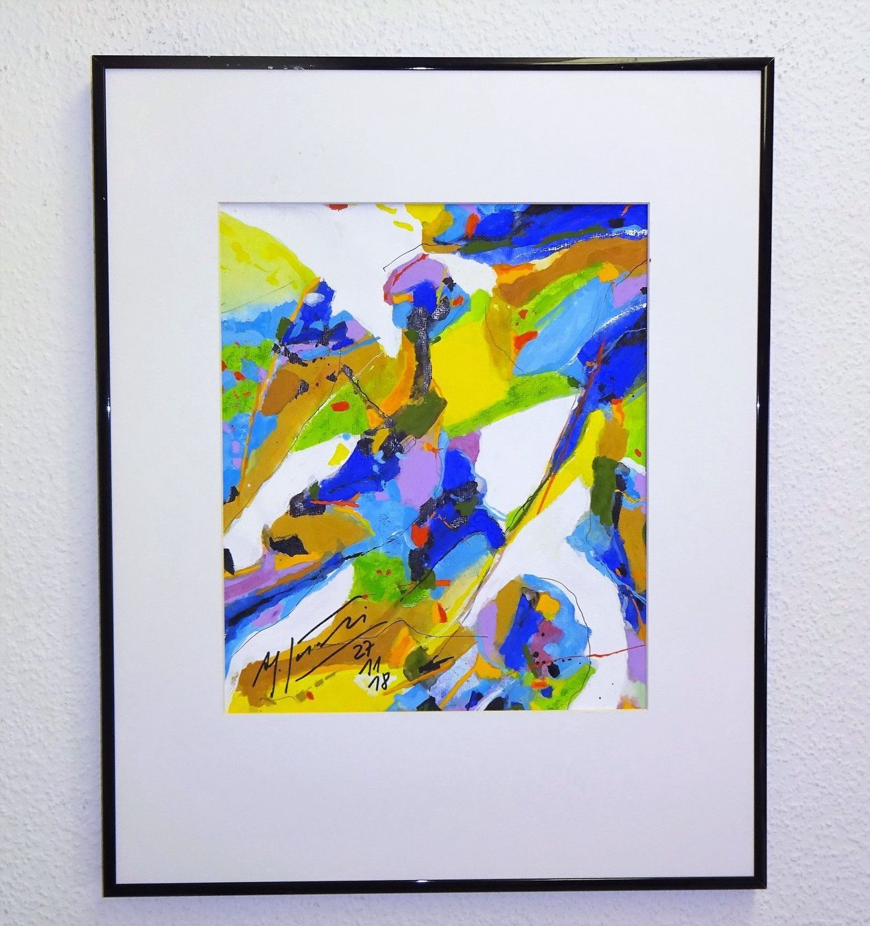 Tableaux: 12) Abstraktes Gouache Gemälde – D'occasion à Zürich par kunstkreis 1
