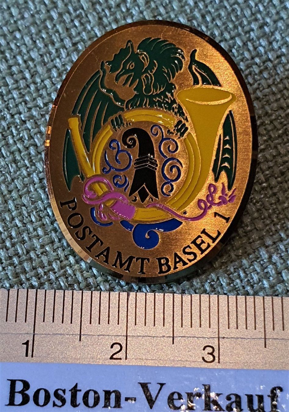 Saurer Plaketten & Abzeichen: C876 - Pin PTT Hauptpost Postamt Basel 1 – Gebraucht aus Reinach BL von Boston-Verkauf 2