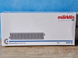 10 x Märklin 24172 _ C Gleis Gerade 172mm _ OVP _ Spur H0