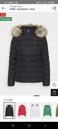 Tommy Hilfiger Jeans Daunenjacke Schwarz Grösse M Neu