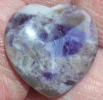 Deko - Heilsteine X-614 – Amethyst Herz – 20x20mm