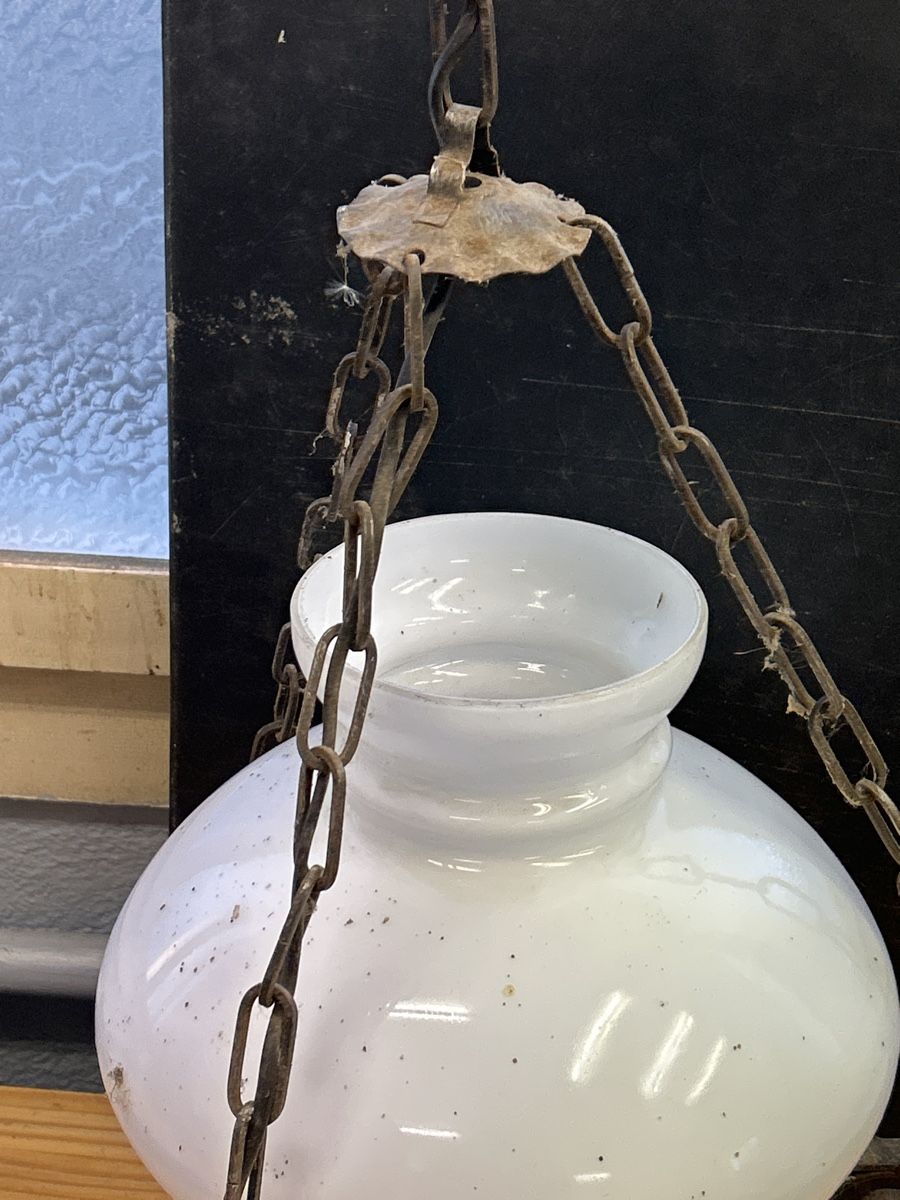 Lampadari & plafoniere: <Antike Hängelampe Milchglas> – Usato da Madiswil venduto da Bilranis1071 1