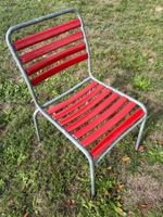 schaffner-gartenstühle mit kunststoff-lättli, 7+1 stück