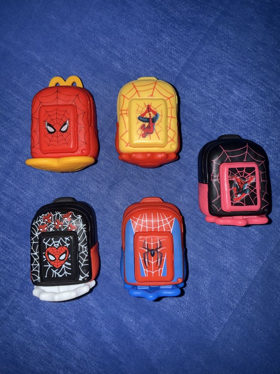 Mc Donald's Spielzeuge: 5 McDonald's Spiderman Rucksäcke Set  – Neu (gemäss Beschreibung) aus arbon von auri4