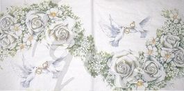 Serviette romantic doves (b239) 3Stk.