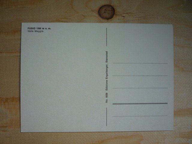 Cartoline postali: Fusio / Valle Maggia, 6539 – Usato da Rieden SG venduto da Brockehuesli 1