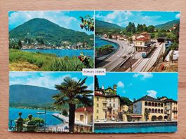 AK Ponte Tresa mit Bahnhof und Bahn