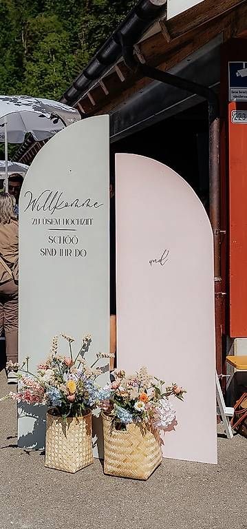 Tutte le decorazioni: Willkommenstafel zur Hochzeit – Usato da Herisau venduto da ste_jw5d