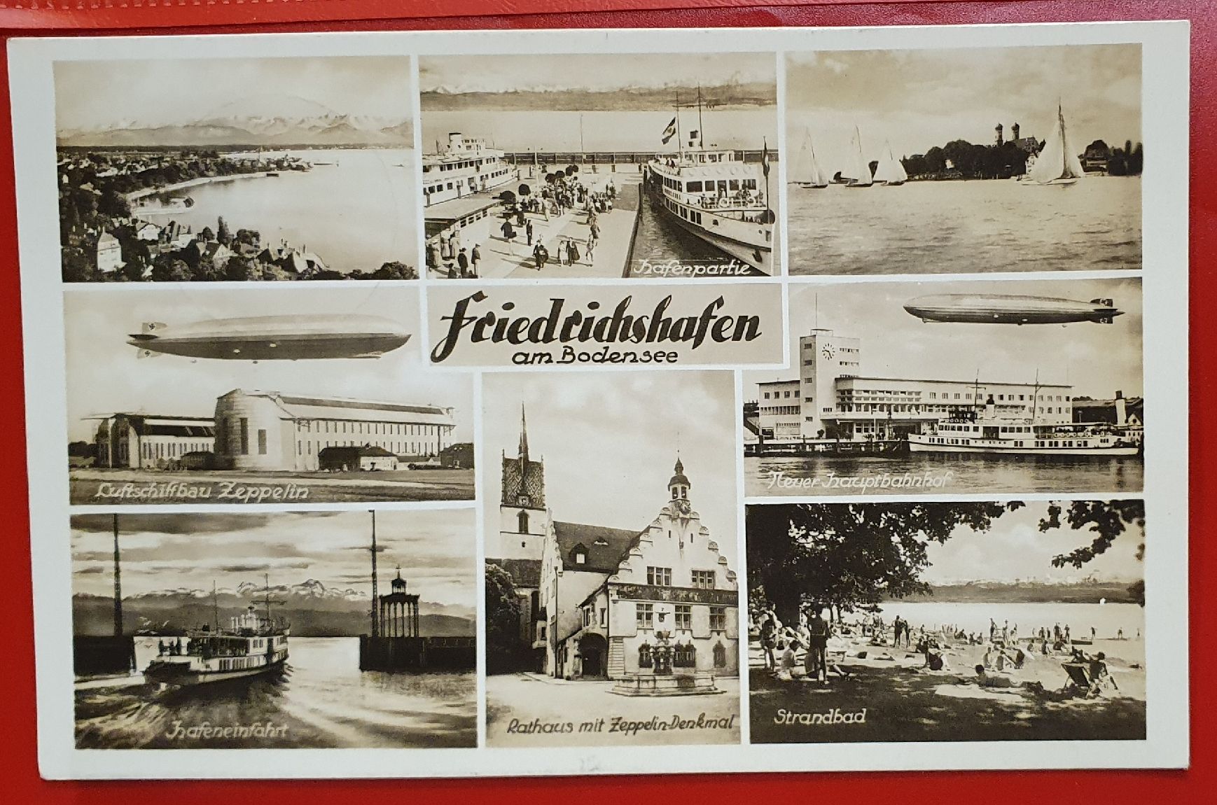 Cartoline postali: 4 Zeppelin Ansichtskarte – Usato da Kreuzlingen venduto da Rschweiz1 1