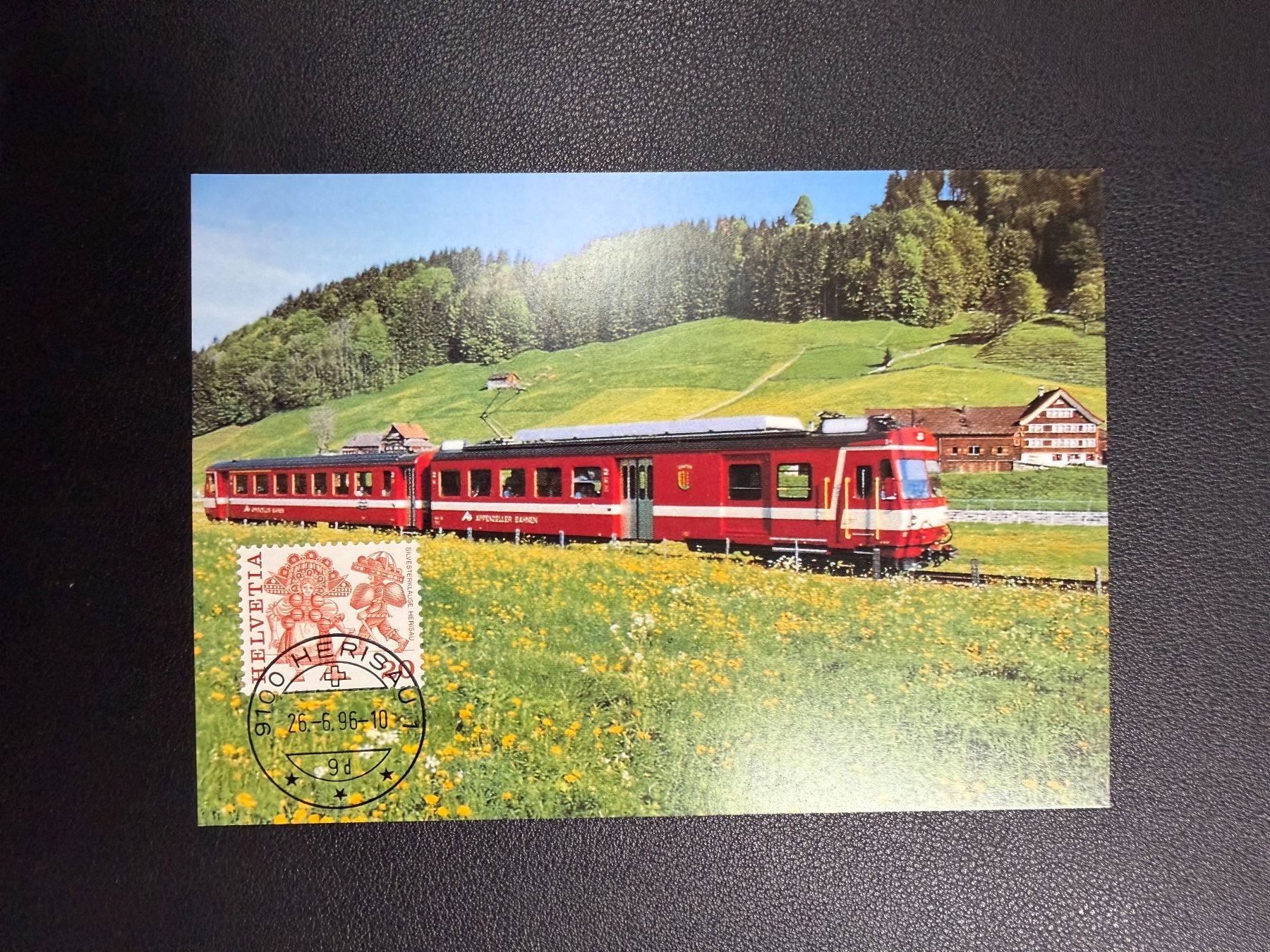Tous les timbres: Maximumkarte Appenzeller Bahnen 1996 – D'occasion à oberrüti par jeanmei