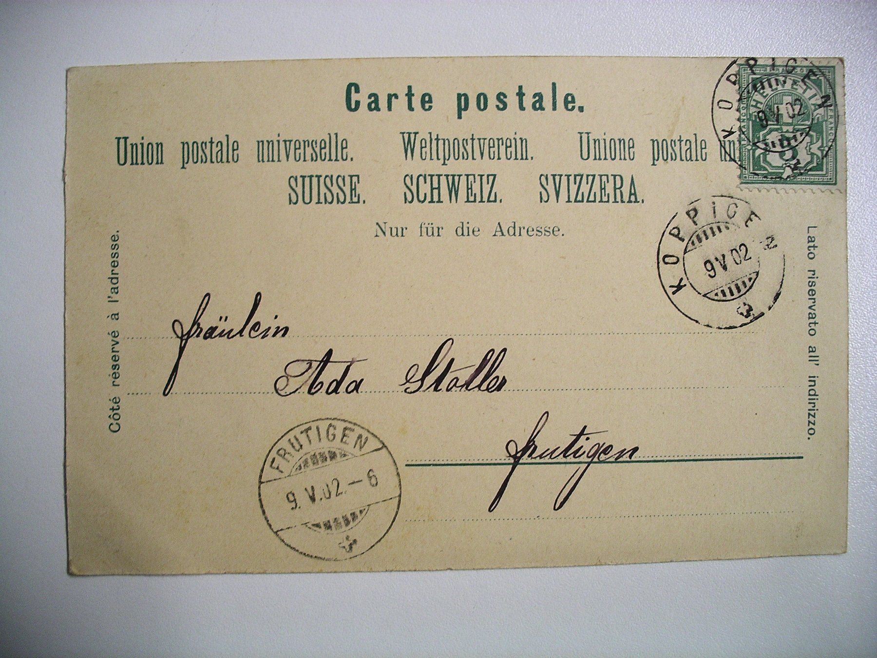 Cartoline postali: farbigeLithoAK  KOPPIGEN – Usato da Oberhofen am Thunersee venduto da luuping99 1