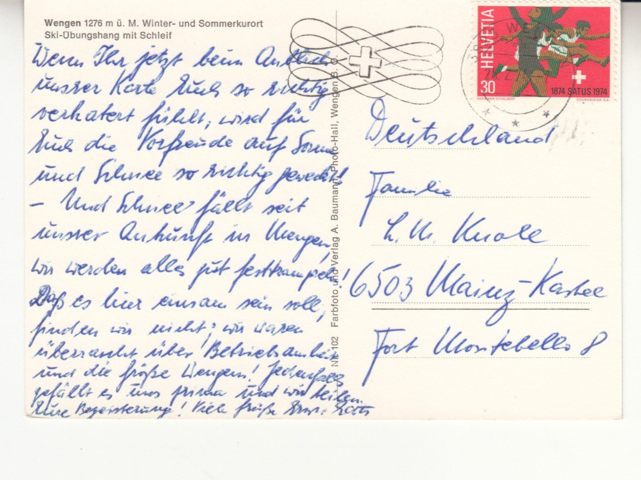 Cartes postales: Wengen 1974 – D'occasion à Bürglen TG par StampGraf 1