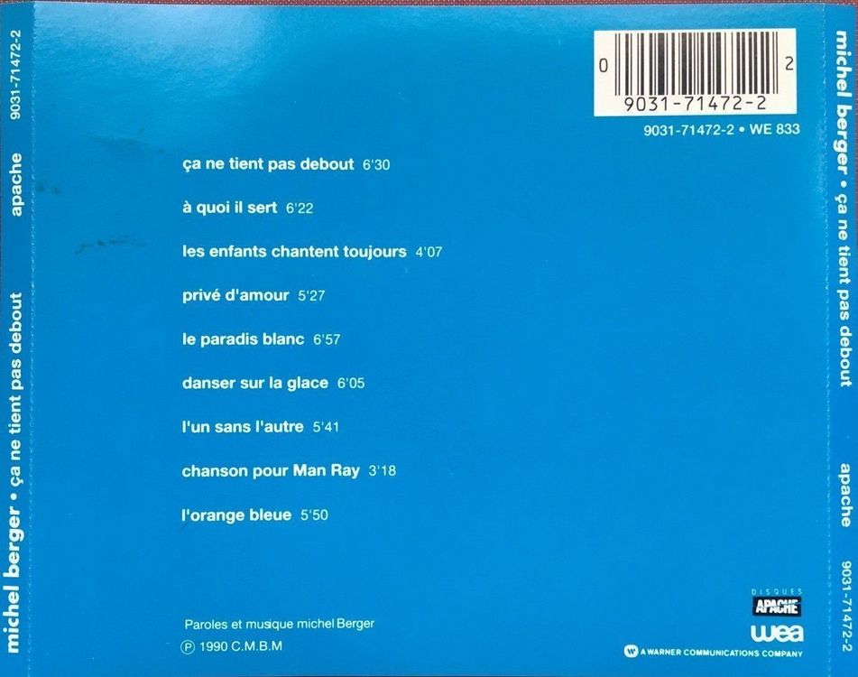 Michel Berger ça Ne Tient Pas Debout [Apache] Kaufen auf Ricardo