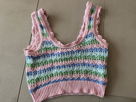 Stricktop pastell gestreift XS neu