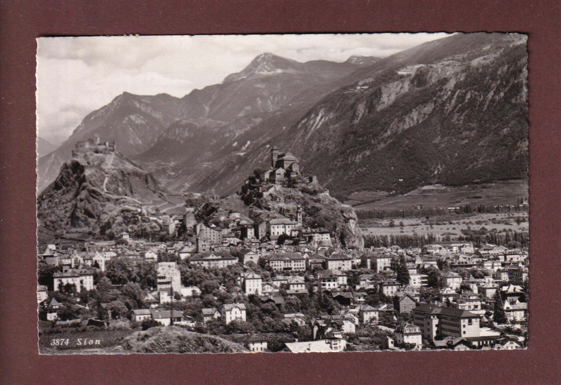 Cartoline postali: SION - Vue partielle - 1952 – Usato da Pully venduto da nicecards-shop