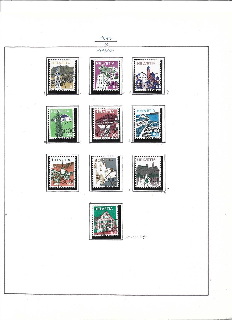 Tutti i francobolli: timbres poste, divers série – Usato da Delemont venduto da toutdubon11 7