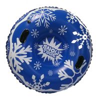 Snow Tube Schlitten aufblasbar Blau mit Schneeflocken