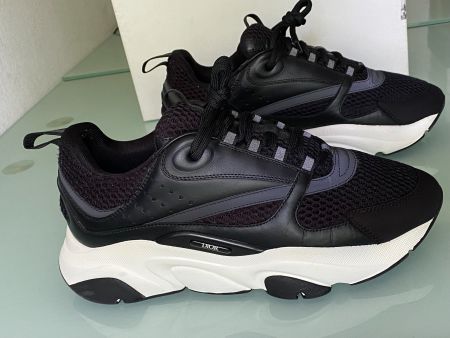 DIOR B22 Schwarz Mesh Leder Low Top Sneakers 41 💯 Original