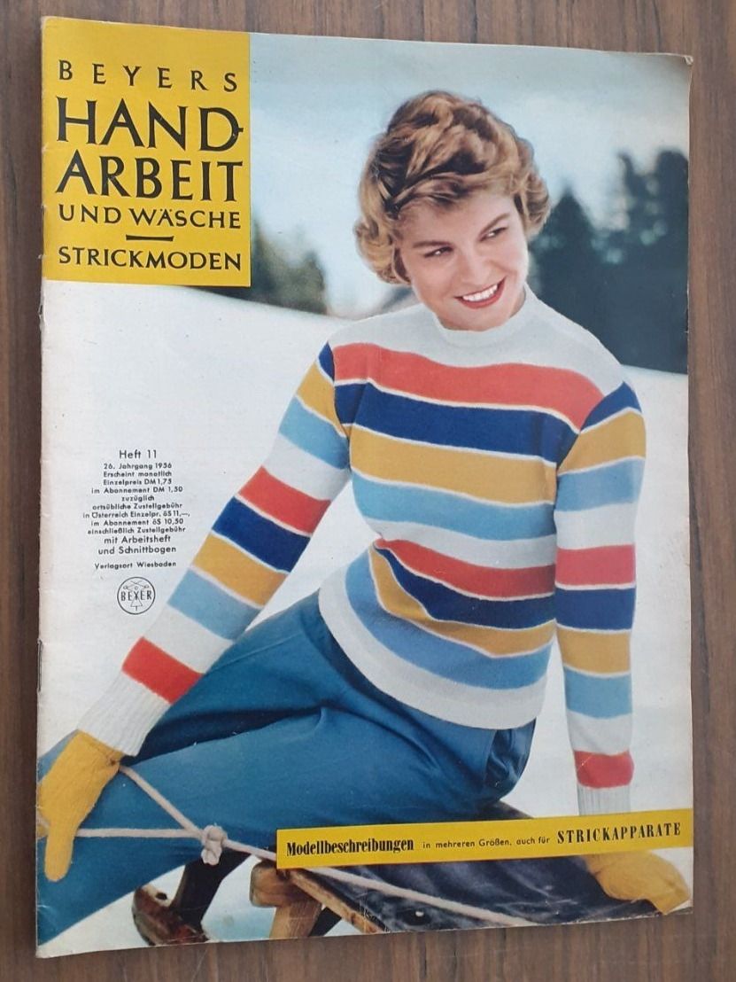 Riviste & Magazine: Heft Handarbeit Stricheft 1956 – Usato da Mörschwil venduto da lindaswunderkiste
