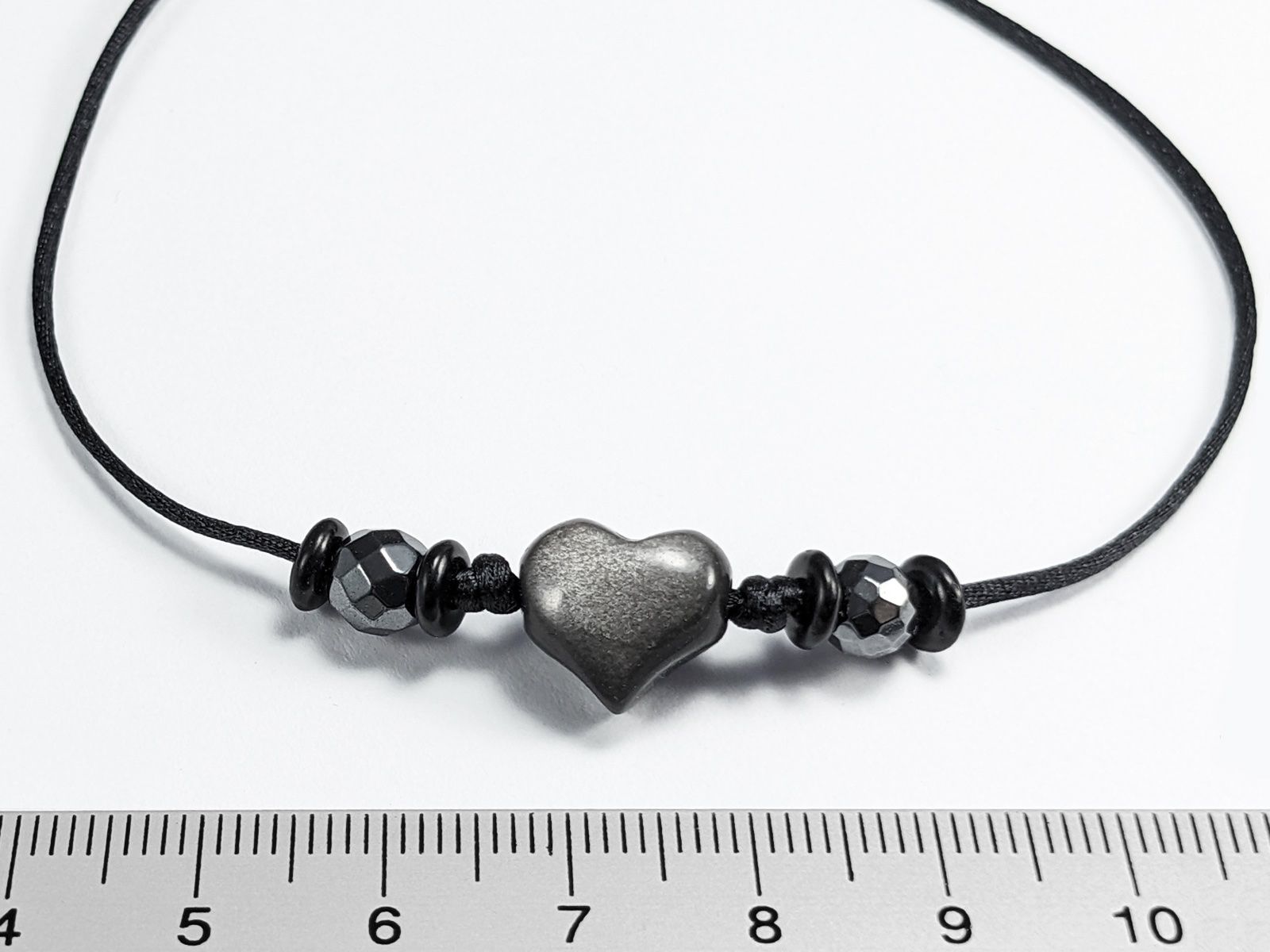 Mineralien & Heilsteine: Silber Obsidian Herz Anhänger – Neu und originalverpackt aus Meilen von StoneGarden 1