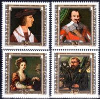 LIECHTENSTEIN 1982 GEMÄLDE BERÜHMTER GÄSTE **POSTFRISCH W343