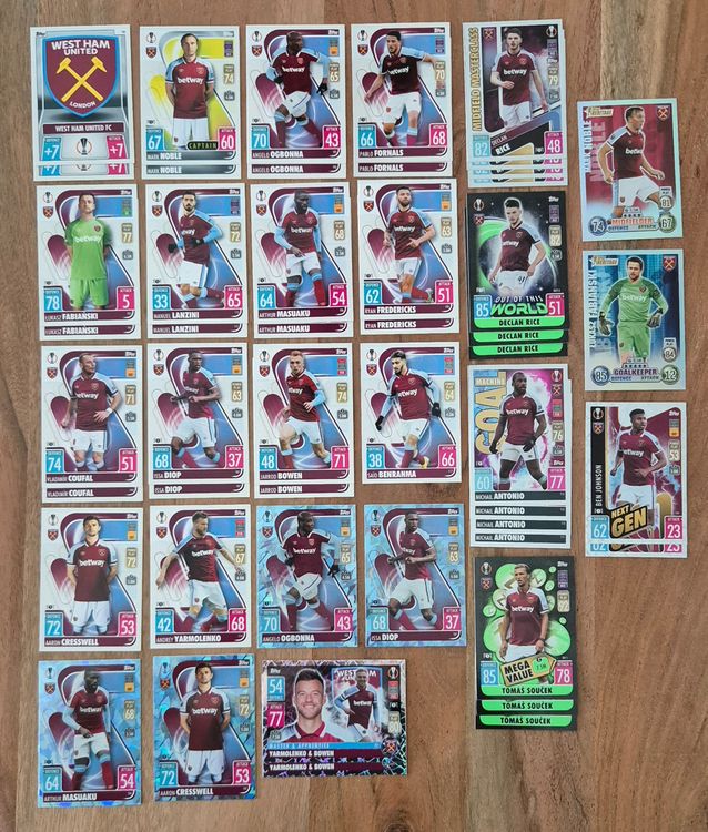 288 Karten von Englische Vereine - Topps Match Attax 6