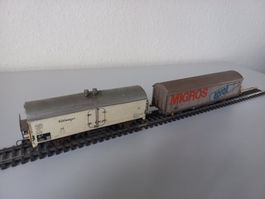 2 Güterwagen H0 Märklin u. Roco