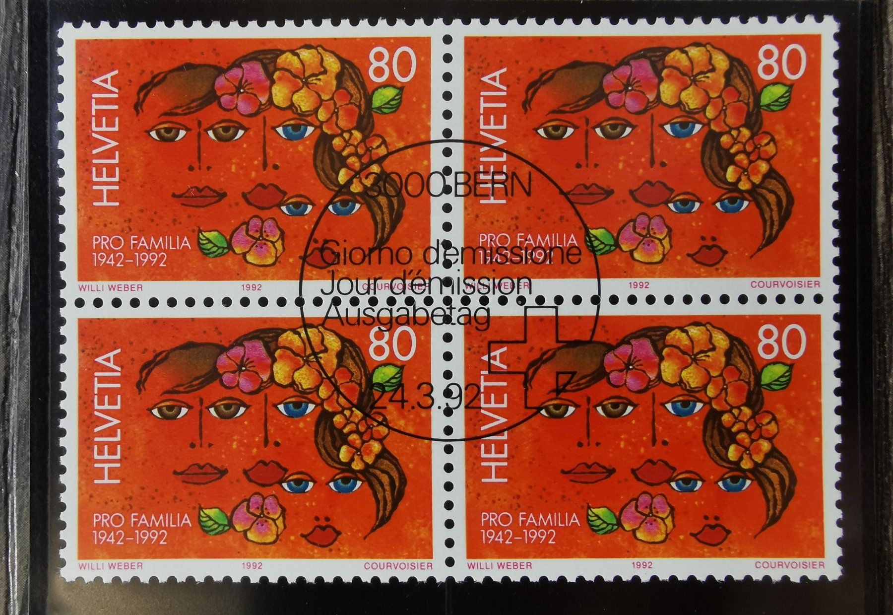 Tutti i francobolli: TR103 Bloc Timbre Suisse 1992 – Usato da Cousset venduto da Patrick_Collections