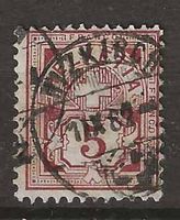 Ch054 - Type chiffre no 54 pap. blanc vollstempel