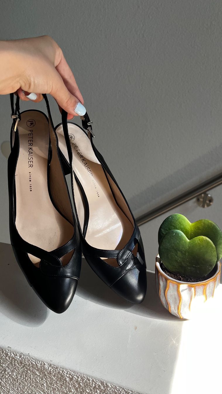 Kaiser Scarpe da donna: Peter Kaiser Slingpumps in Schwarz – Usato da Dietikon venduto da coolstory 1