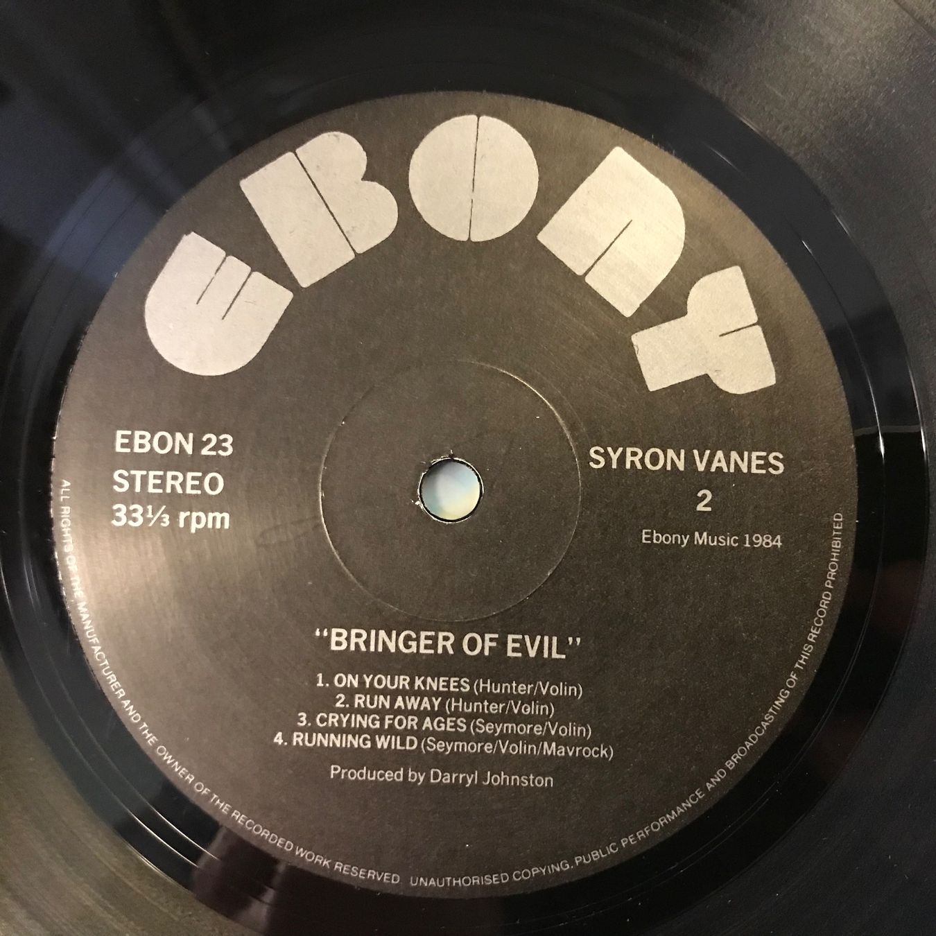 Schallplatten: Syron Vanes - Bringer Of Evil – Gebraucht aus Aesch BL von BlueMusicRecords 3