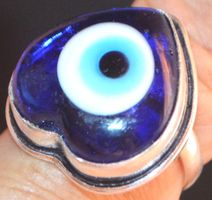 Ring L-4716 – Evil Eye Herzform – Verstellbar