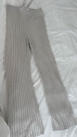 H&M Strick Set beige Hose Gr. S Oberteil Gr. L Zustand gut