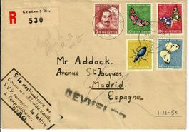 R - Brief Genf nach Madrid 1956