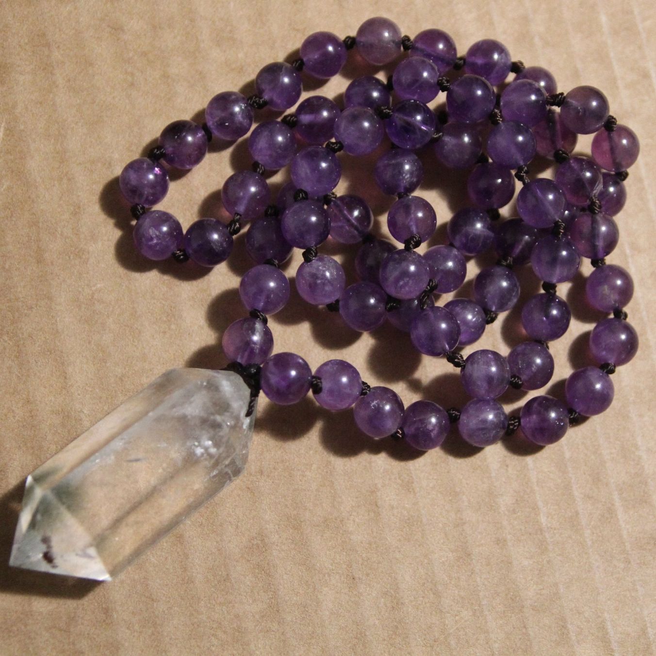Ketten: Neu: Mega Bergkristall Amethyst Kette Collier 68 cm lang – Neu (gemäss Beschreibung) aus Matten b. Interl von EdelsteineInterlaken 3