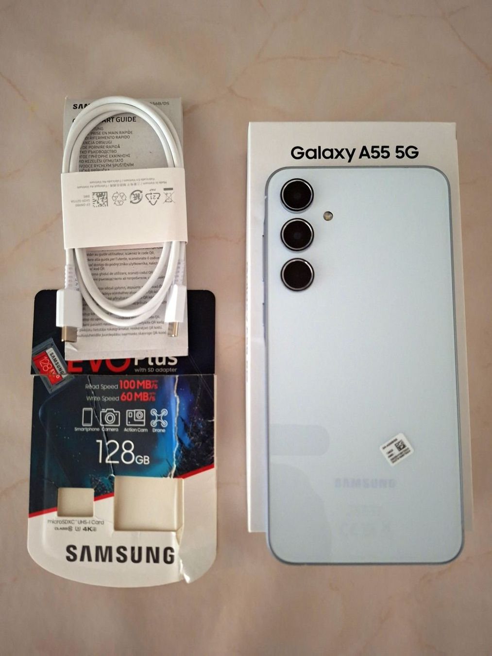 Samsung Telefoni cellulari / Smartphones: Samsung Galaxy A55 5G 128 GB + 128 GB Iceblue – Usato da St.Gallen venduto da boehnli2013 2