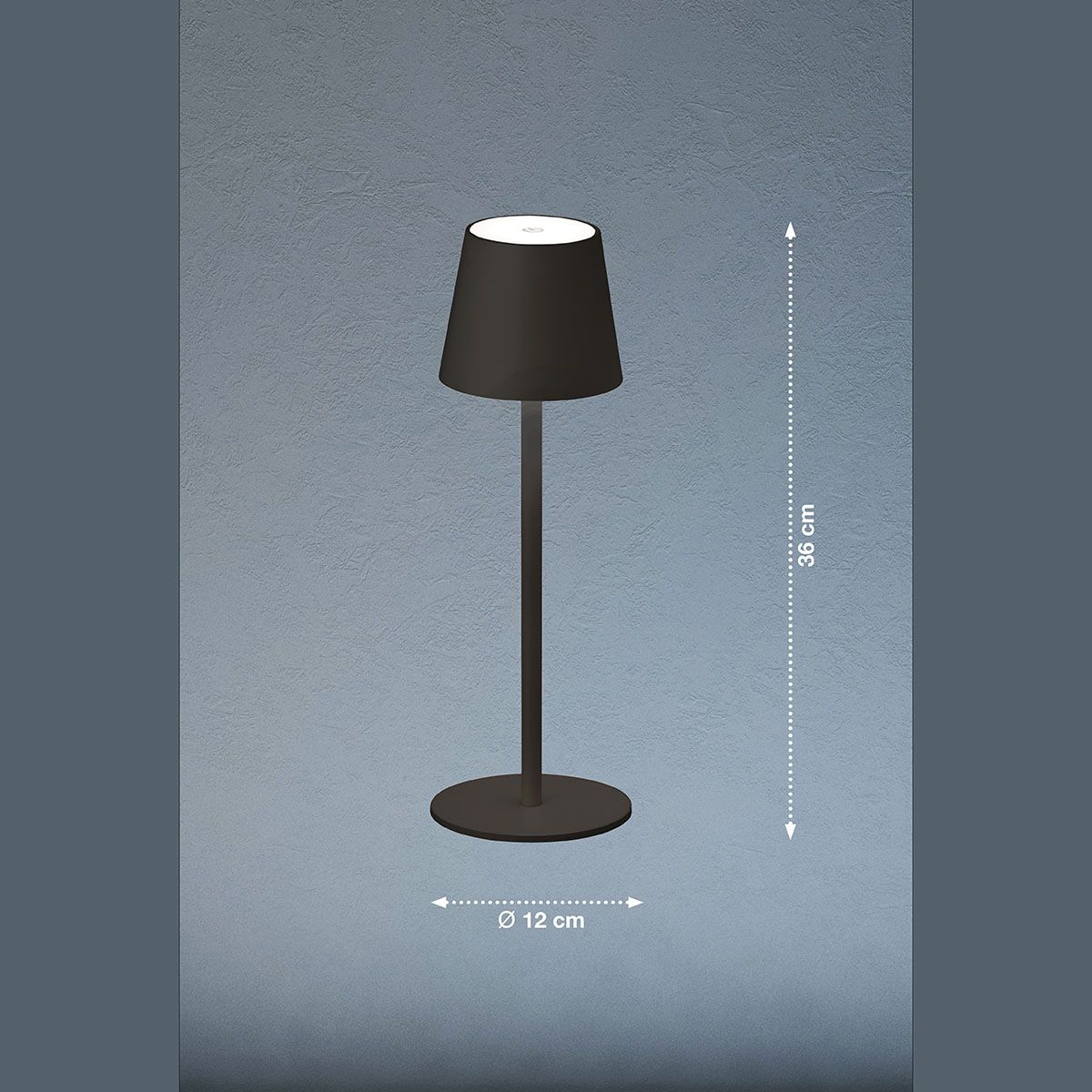 Lampen: LED Tischleuchte, Akku, Schwarz, Rund – Neu (gemäss Beschreibung) aus Kreuzlingen von Smart-Light 1