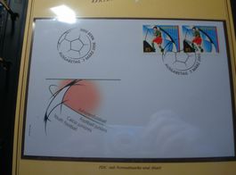 Abart Sondermarke Juniorenfussball 2006 FDC, blauer Fleck