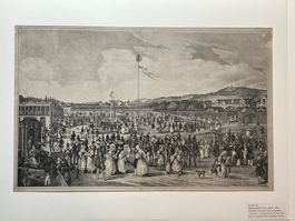 Antike grosse Lithografie Schützenfest St. Gallen Doderer
