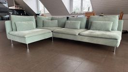 IKEA SÖDERHAMN Ecksofa 4-sitzig/Tallmyra hellgrün