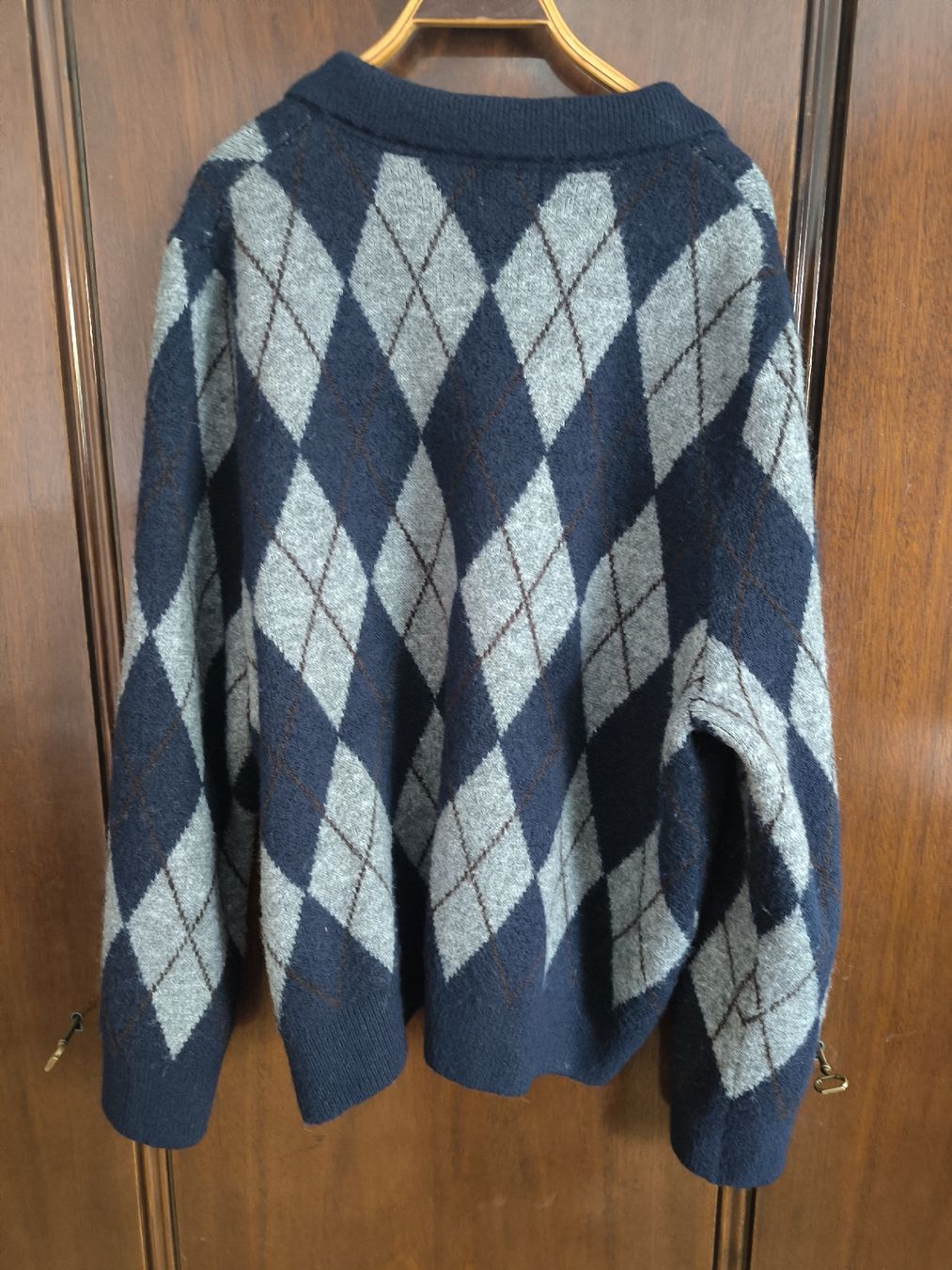 H&M Giacche: Strickjacke Dunkelblau Rautenmuster, XL – Usato da Kloten venduto da Olivenbaum2017 1