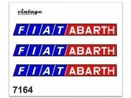 Fiat Abarth Vintage Aufkleber Sticker 3teilig NEU