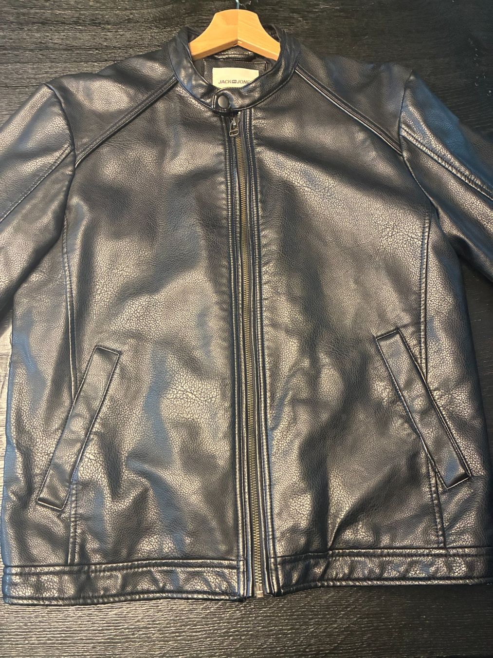 Jack & Jones Giacche: Black Leather Jacket Jack & Jones in very good condition – Usato da Küsnacht ZH venduto da dav_2hzv