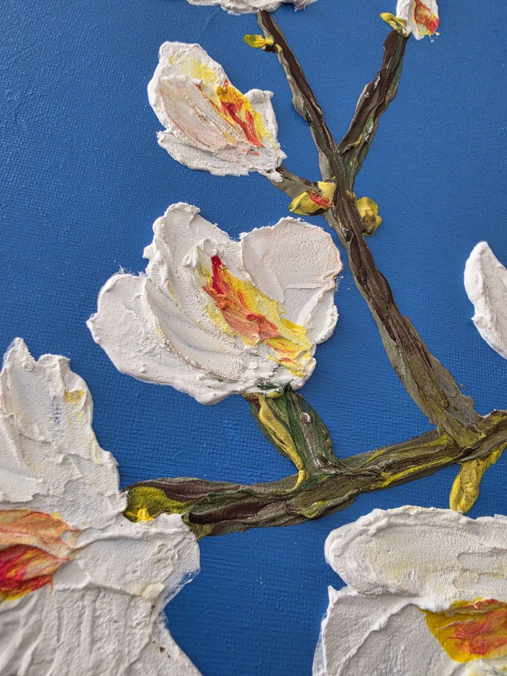 Dipinti: Textured floral art – Nuovo (secondo la descrizione) da Klingnau venduto da Soldekorarte 1