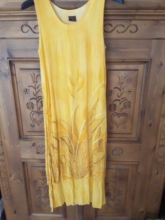 Langes gelbes Sommerkleid Gr. M